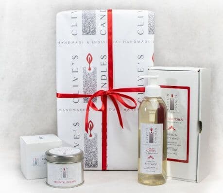 Candle  & Body Wash Gift Set with Christmas Fragrances
