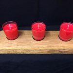 Solid Oak Plinth with 3 Scented Candles