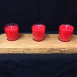 Solid Oak Plinth with 3 Scented Candles