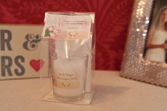 The 'Elegance' Candle In A Glass Wedding Favour