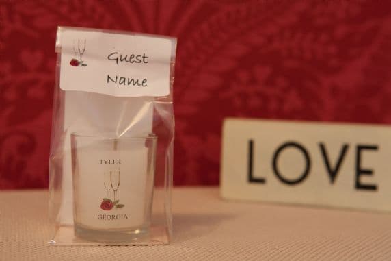 The Plavour Candle In A Glass Wedding Favour