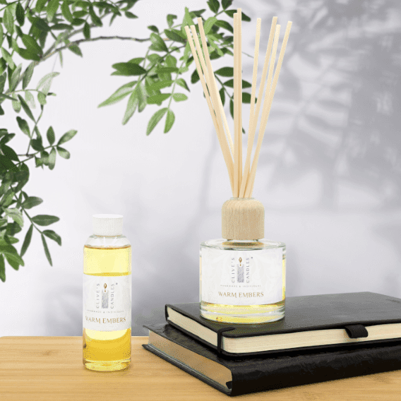 Warm Embers Reed Diffuser, Honey, Sandalwood & Patchouli